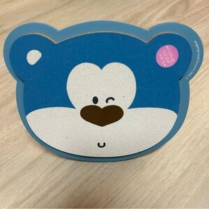 Blue‎ Bear Morning Glory Vintage Desk Top Cork Board With Paper New Rare